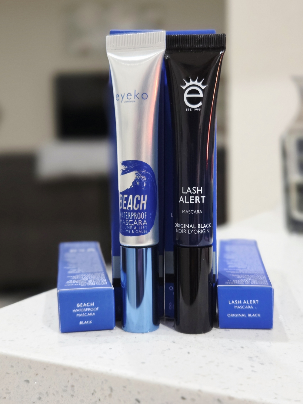 Eyeko Mascara Duo in Beach Waterproof & Lash Alert Black Original